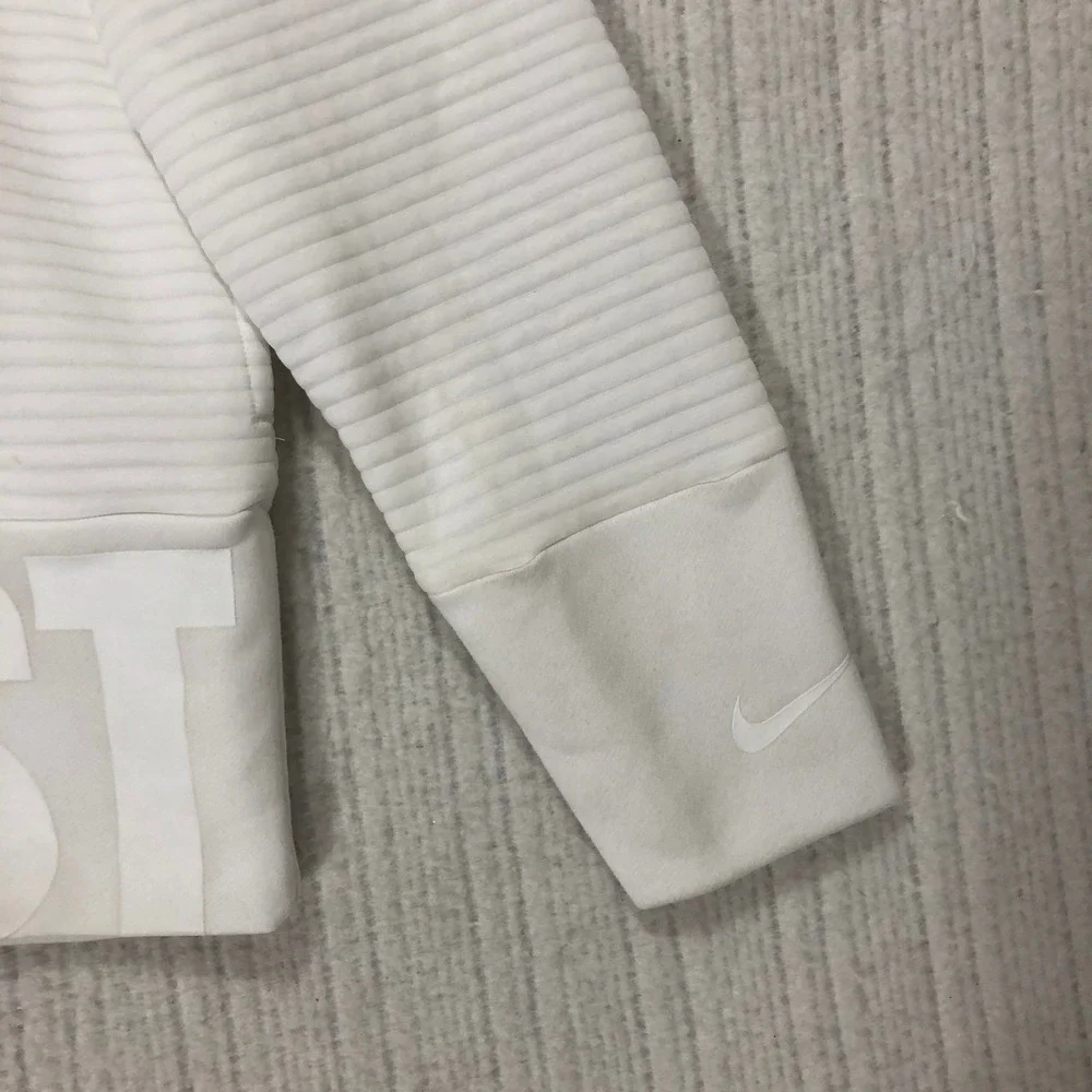 Nike Dri-FIT Pullover Sweatshirt Women's XS White Long Sleeve Just‎ Do It